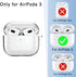 12in1 Clear Case for AirPods 3 Case Cover Accessories Set Kit with Cleaning Pen 2021, Non-Yellowing Shock Absorption TPU Protective Case for AirPo...