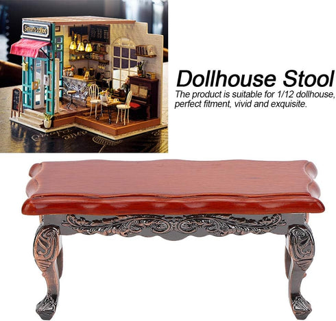 1:12 Miniature Doll Furniture,Miniature Simulated Coffee Table with Relief Mini Model Toy Dollhouse Accessories for Doll House Toy Home Decoration...