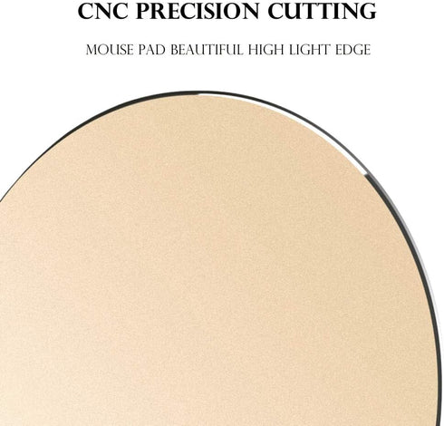ProElife Premium Aluminum Metal Mouse Pad Mice Mat 8.66 inch (Round, Champagne Gold)...