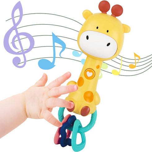 Baby Music Rattles Toy 6-12 Months, baby teething toys with music and light, Toddler Learning Toys with Music and Light Newborn Toys Infant Baby B...