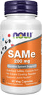 NOW Supplements, SAMe (S-Adenosyl-L-Methionine)200 mg, Nervous System Support*, 60 Veg Capsules...