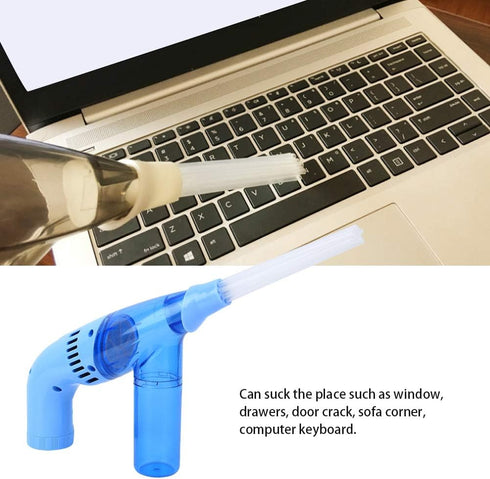 Air Duster and Vacuum Cleaner, Handheld Vacuum Cleaner, Wet and Dry Use for Window Sofa Corner Home Door Crack(Blue)...