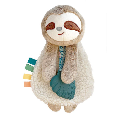 Itzy Ritzy - Itzy Lovey Including Teether - Baby Lovey with Teether, Textured Ribbons & Dangle Arms - Features Crinkle Sound, Sherpa Fabric and Mi...
