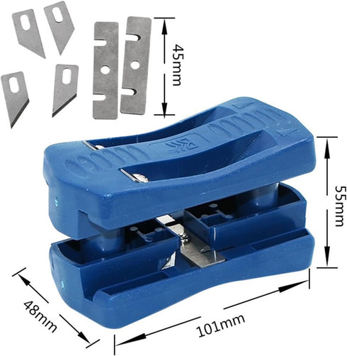 Edge Banding Trimmer, Mini Blue Plastic Woodworking Edge Banding Veneer Manual Trimming Woodworking Tool Hand Edge Band Cutter for Wood, Plywood, ...