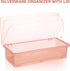 Zerodeko Clear Container 2pcs Silverware Organizer with Lid Covered Kitchen Cutlery Tray Plastic Drawer Organizer Tray Utensil Storage Container D...