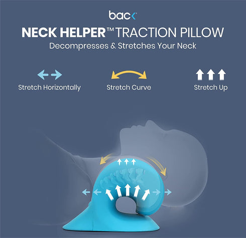 BACK Neck Stretcher, Neck and Shoulder Relaxer, Neck Cloud for Neck Pain Relief, Chiropractic Neck Pillow, Posture Corrector...