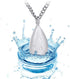 Yinplsmemory Carved Teardrop Keepsake Ashes Necklace Urn Pendant Cremation Memorial Jewelry-Always in my heart...