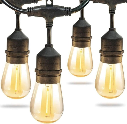 25 Pack LED 1W S14 Replacement String Light Bulbs,Plastic Shatterproof & Waterproof Edison Vintage Style Outdoor Light Bulbs,Warm White 2200K, E26...
