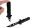 3pcs Retractable Fake Knife Realistic Toy Plastic Prop Black Dragon Pattern Handle Dagger Drop Point for Halloween Fools Day Party Cosplay Joke Ga...