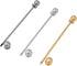 3PCS Men's Classic Collar Bar Tie Necktie Pins Clasp Shirt 18K Gold Silver Plated Brass Collar Stay Bar Cravat Pin Stud Bar Clips...