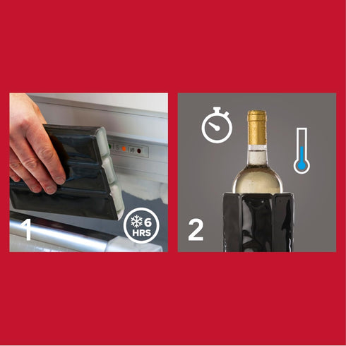 Vacu Vin Active Wine Cooler - Flexible Insulated Chiller For Standard Size Bottles - Keeps Drinks Refreshingly Cold - Durable & Easy To Use - Prem...
