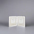Maturi Silver Plated Double Photo Frame - Flat Edge Portrait, 4 x 6-inch (10 x 15cm)...