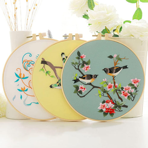 Ptsygantl Embroidery Starter Kit, Chinese Style DIY Embroidery Kit with Flower Birds Phoenix Pattern, Cross Stitch Kits, Embroidery Kit for Adults...