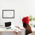 Dry Erase White Board & Monthly Calendar Board, Magnetic Whiteboard for Wall, Office/School/Home, Hanging Board for Decoration/Kitchen/Memo, Black...