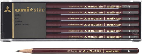 Mitsubishi Pencil pencil Unistar hexagonal Standard B dozen (12 pieces) (japan import)...