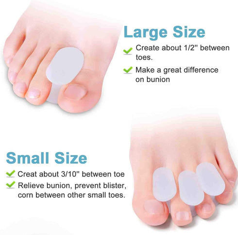 Povihome 10 Pack Gel Bunion & Toe Spacers Separators (0.3'' Thick) and Straightener Orthotics for Bunion Overlapping Toes, Bunion Toe Pain Relief ...