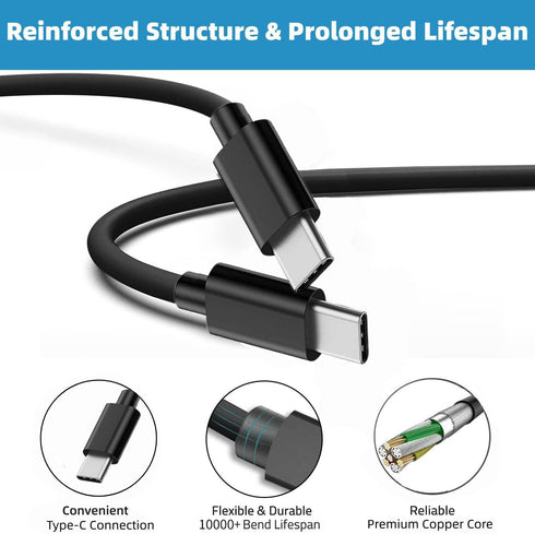 Charger for Oculus/Meta Quest 3/2/1, 6.6Ft VR Headset Fast Charging Cable Cord...