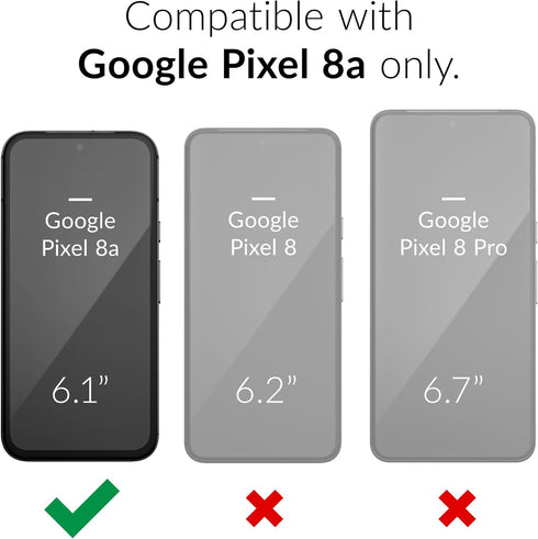 Crave Dual Guard for Google Pixel 8a Case, Shockproof Protection Dual Layer Case for Google Pixel 8a - Forest Green...