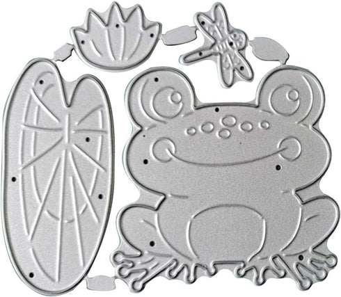 Frog Lotus Pond Metal Die Cuts,Cutting Dies Cut Stencils for Scrapbooking DIY Album Stamp Paper Card Embossing Decoration Craft...