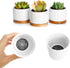50 Pack Flower Pot Hole Mesh Pad, 4.5CM/1.8 icnhes Round Ultra Rigid Bonsai Pot Mesh Drainage Screens...