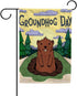 Garden Flags Decorative Yard Flags Double Sided Design for All Seasons and Holidays for Home Outdoor Decor ?Groundhog Day Cute Groundhog Looking O...