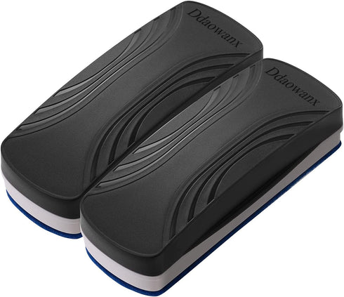 Ddaowanx Whiteboard Eraser, Magnetic Dry Erase Eraser, Glass Board Eraser,School and Office Supplies, Pack of 2 (Black)...