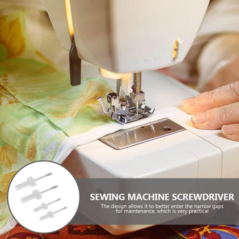 Embroidery Machine Screwdriver 4pcs Sewing Machine Screwdriver Flat Head Mini Screwdriver Sewing Replacement Accessories for Machine Repairing Sup...