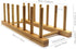 INNERNEED Bamboo Wooden Plate Racks Dish Stand Holder Kitchen Storage Cabinet Organizer for Dish/Plate/Bowl/Cup/Pot Lid/Cutting Board (Pack of 2)...