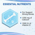 Calcium-Supplement Vitamin-D3 1200-mg Magnesium-Mini - 186Tablets Unflavored Slow Release Bone Health Women and Men Dietary Supplement Easy to Swa...