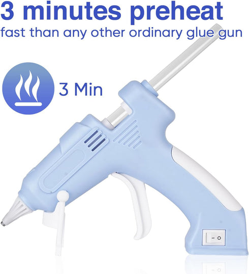 Cordless glue gun Glue Gun Fast Preheating Hot Glue Gun Kit with 20 Glue Sticks USB Rechargeable Cordless Hot Glue Gun for School Crafts DIY Arts ...
