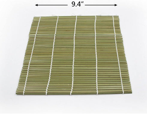 Bamboo Green Sushi Rolling Mats Kitchen Kit Utensil,9.5 inch by 9.5 inch...