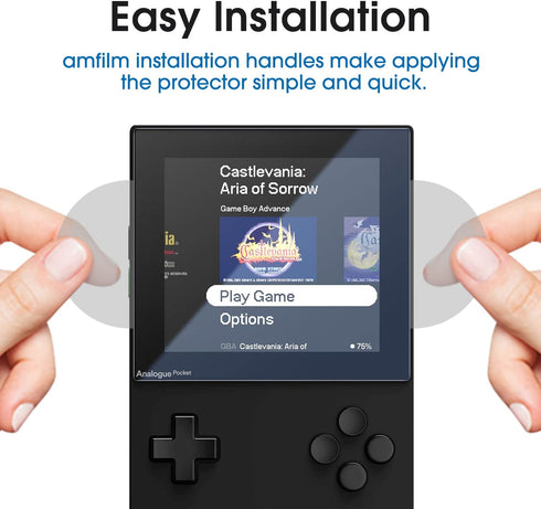amFilm Screen Protector Compatible with analogue pocket, Anti-Scratch,Easy Installation, Tempered Glass, 2 Pack......