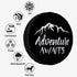Adventure Awaits Spare Tire Cover Adventure Mountains Wheel Covers for RV Tires Camper Tire Case Protectors for Trailer Rv SUV Truck Travel Traile...
