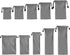 Drawstring Bags Set Small Grey Waterproof Storage Bag Cloth Bag Flannel Cinch and Ditty Pouch Gift Wrap Big Storage Bags Pouches,12 Pcs (7x11CM).....