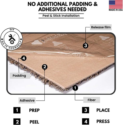 Smart Squares Easy Street Premium Made in The USA Carpet Tiles 8x8 Inch, Soft Padded, Seamless Appearance, Peel and Stick for Easy DIY Installatio...