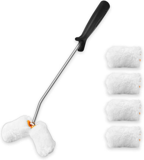HAUTMEC Smart Paint Roller Kit for Painting Tube and Coin Forms, Mini Roller Frame, Microfiber Roller Covers, Comfortable Handle, Painting Pipes, ...