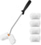 HAUTMEC Smart Paint Roller Kit for Painting Tube and Coin Forms, Mini Roller Frame, Microfiber Roller Covers, Comfortable Handle, Painting Pipes, ...