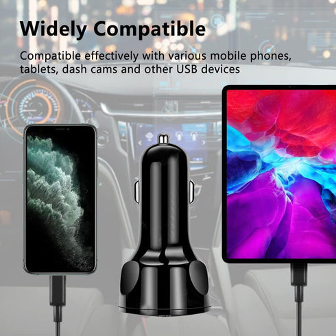 Car Charger Adapter,6 Ports USB QC3.0 Fast Car Charger QC3.0/3.1A,32V Upgraded Smart Shunt Car Phone Charger Compatible iPhone 14 13 12 Pro Max/Al...