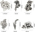 120 PCS Black and White Vintage Retro Flower Plant Stickers Decals for Laptop Scrapbooking Journal Planner Card Making...