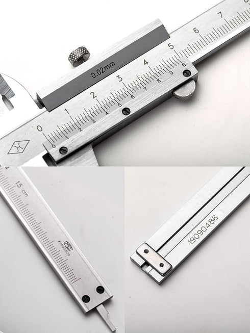 Vernier Caliper, 0-6inch/0-150mm Manual Micrometer Caliper, Stainless Steel Non Digital Caliper,0.02mm/0.001" High Precision Caliper, Durable Slid...