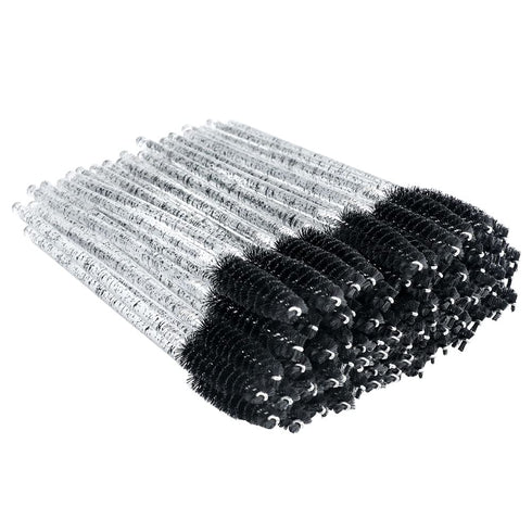 G2PLUS 100PCS Crystal Eyelash Mascara Brushes Wands Applicator Makeup Kits, Mascara Wands Lash Spoolies for Eyelash Extensions and Eyebrow Brush (...