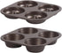 Muffin Pan 4 Cup and Donut Molds Bakeware set of 2,Make Perfect Bagels and Standard Cupcake Pan for Baking,Premium Nonstick Muffin Tin and Donut p...