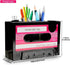 PENCK Cassette Tape Dispenser with Pen Holder Cute Desk Tidy Container Office Supplies Organizer Stationery Storage, Great Gift for Girl Boy, Pink...