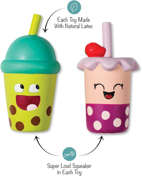 Fringe Studio Dog Toy Set, Best-Teas, 2Pc Mini, Latex, Pet Shop Collection (368012)...