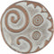 Bezelry 12 Pieces Swirl and Circles Metal Shank Buttons. 20mm (3/4 inch) (Copper White Patina)...