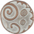 Bezelry 12 Pieces Swirl and Circles Metal Shank Buttons. 20mm (3/4 inch) (Copper White Patina)...