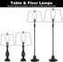 Bronze Lamp Shade Holder with Lamp Finials - 10 Inch, 2 Set Lamp Harp with 3/8 Standard Saddle, E26 Light Base UNO Fitter Adapter, Lamp Hardware f...
