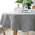 Table Cloth, Round Stripe Table Cover Nordic Twill Floral Tablecloth Washable Dining Decorative for Holiday Home Christmas Party Picnic (Gray)...
