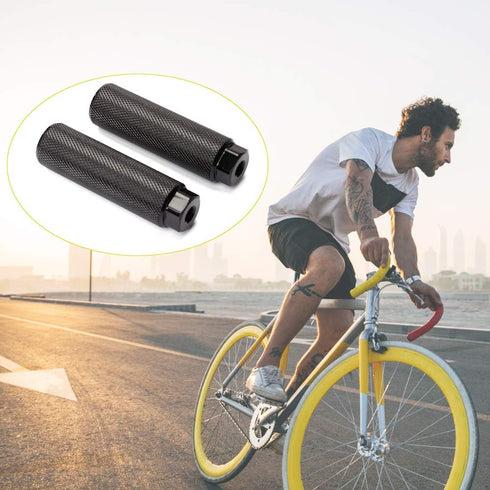 Amotor Bike Pegs Aluminum Alloy Anti-Skid Lead Foot Bicycle Pegs BMX Pegs for Mountain Bike Cycling Rear Stunt Pegs Fit 3/8 inch Axles...