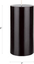 Mega Candles 1 pc Unscented Solid Black Pillar Candles, Hand Poured Premium Wax Candle 3 Inch x 6 Inch, Home Décor, Spas, Weddings, Celebrations, ...